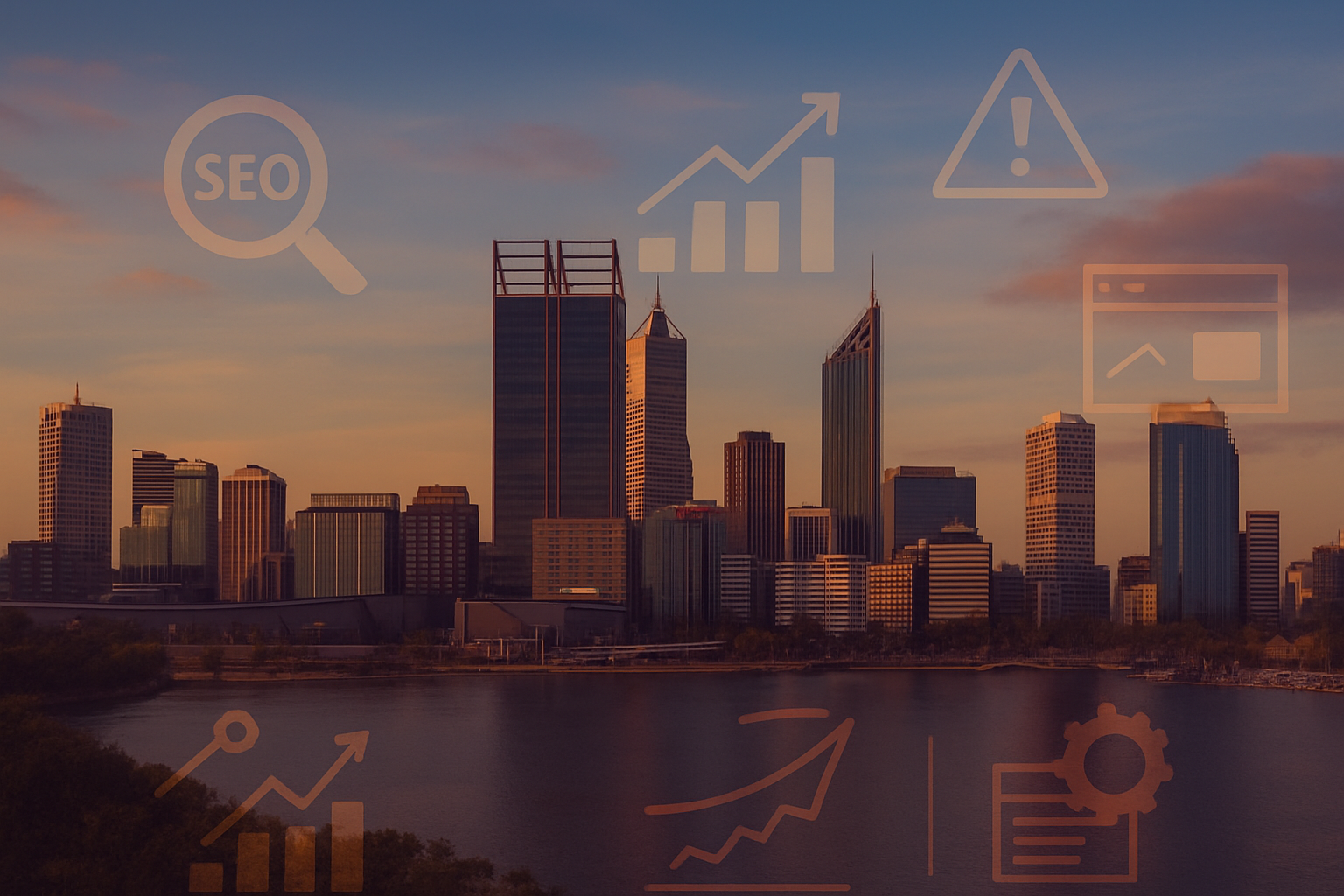 search engine optimisation perth skyline digital marketing concept