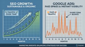ppc vs seo perth performance comparison chart