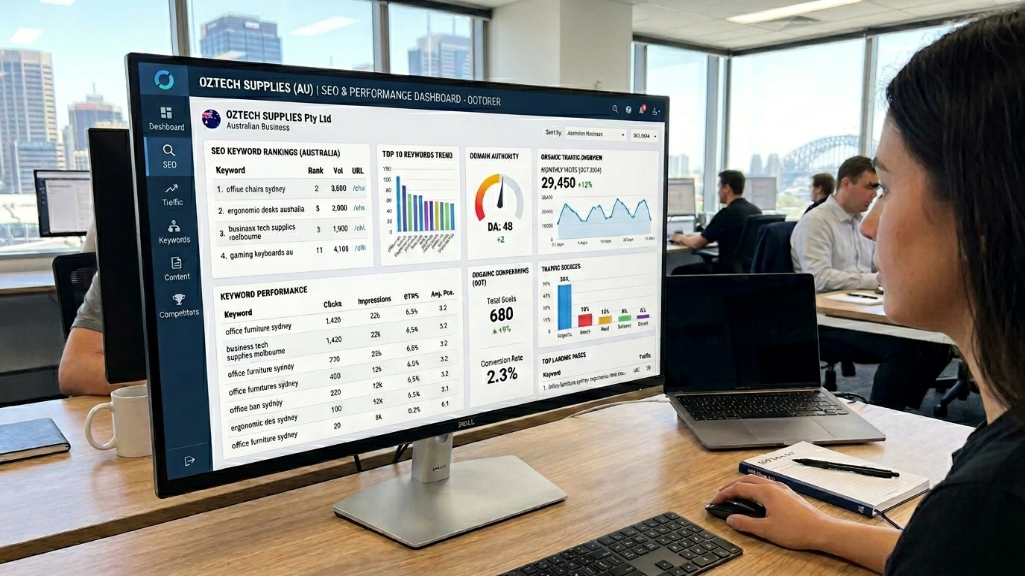 seo strategy perth performance tracking dashboard 