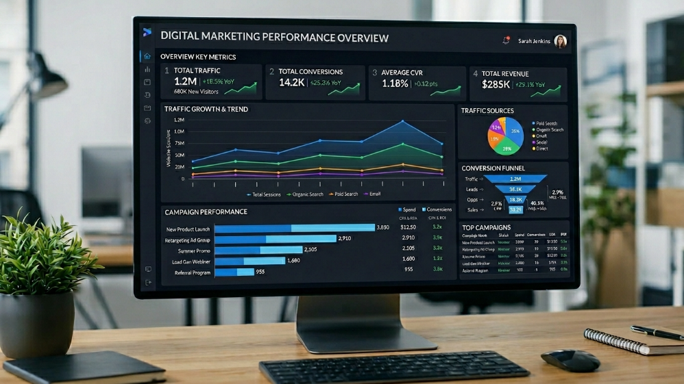 Digital marketing perth performance marketing perth insights dashboard
