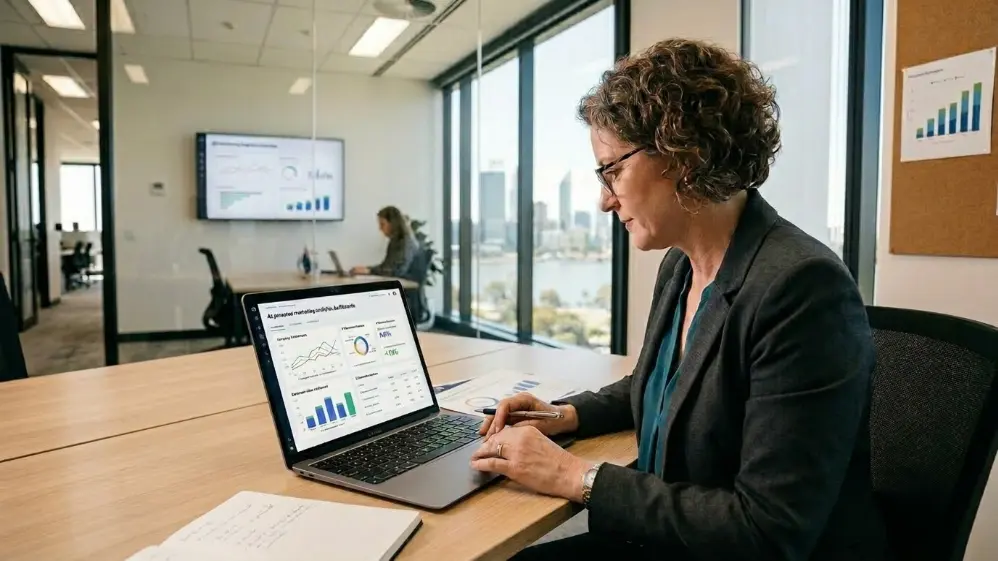 AI marketing strategy Perth dashboard supporting digital marketing strategy with AI