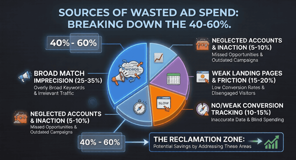 here wasted google ads budget goes — common PPC mistakes Perth