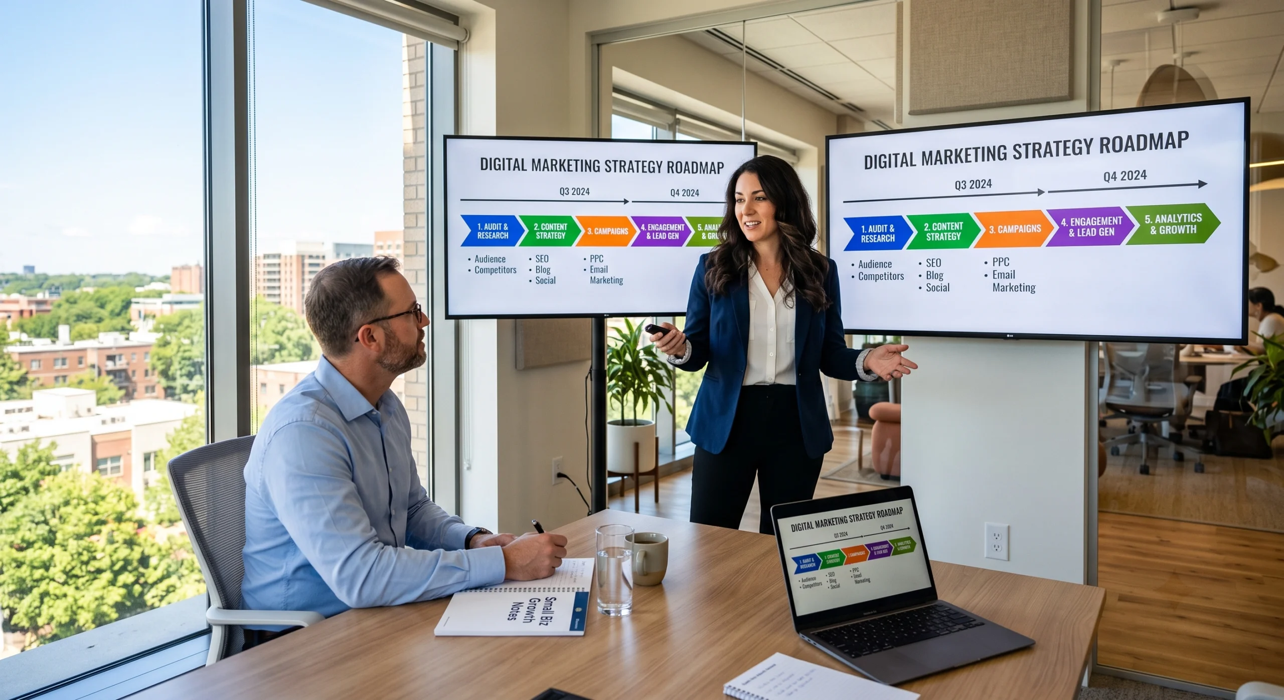 Digital marketing services strategy roadmap presentation