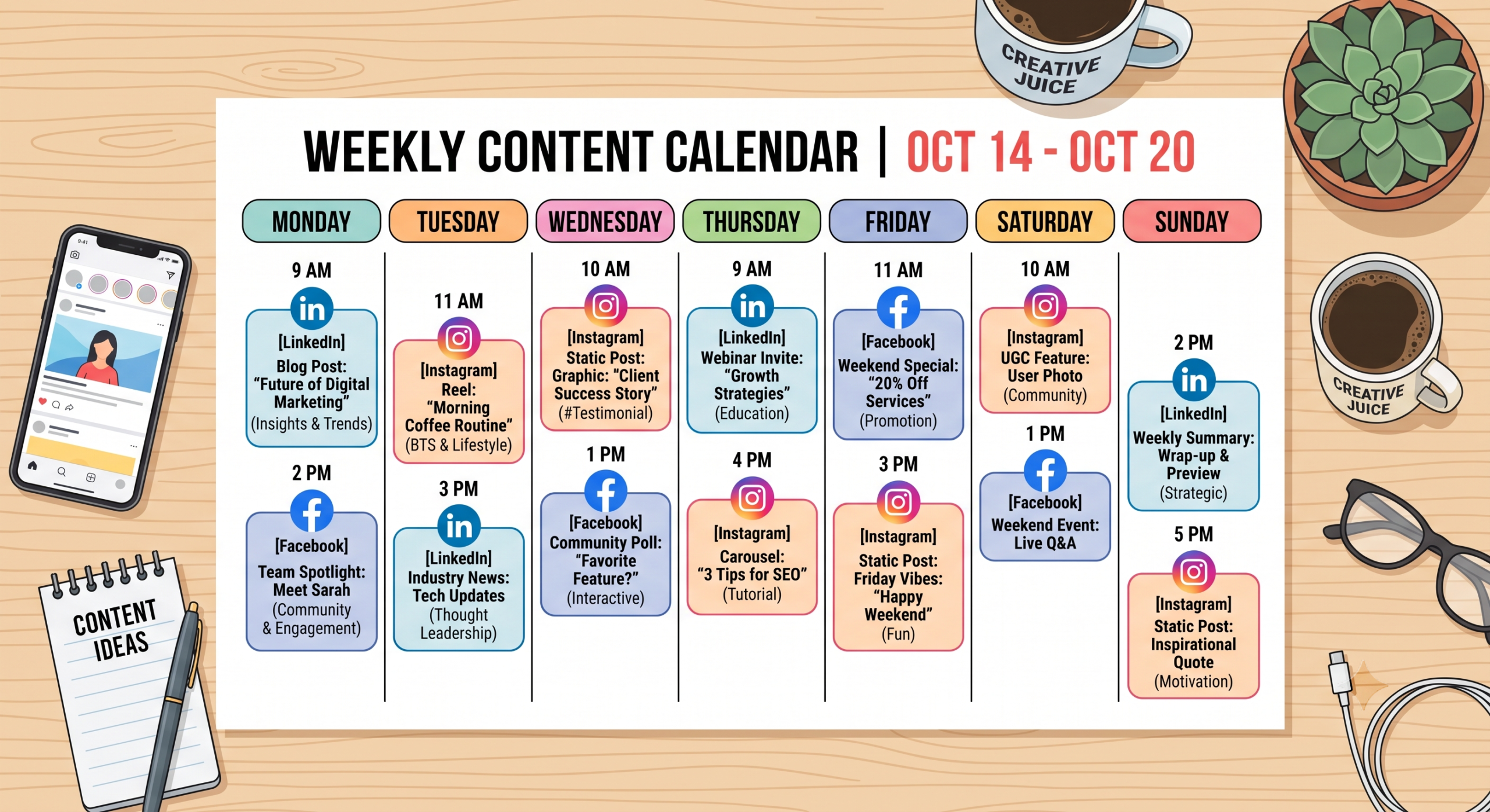 Social media management Perth content calendar and scheduling