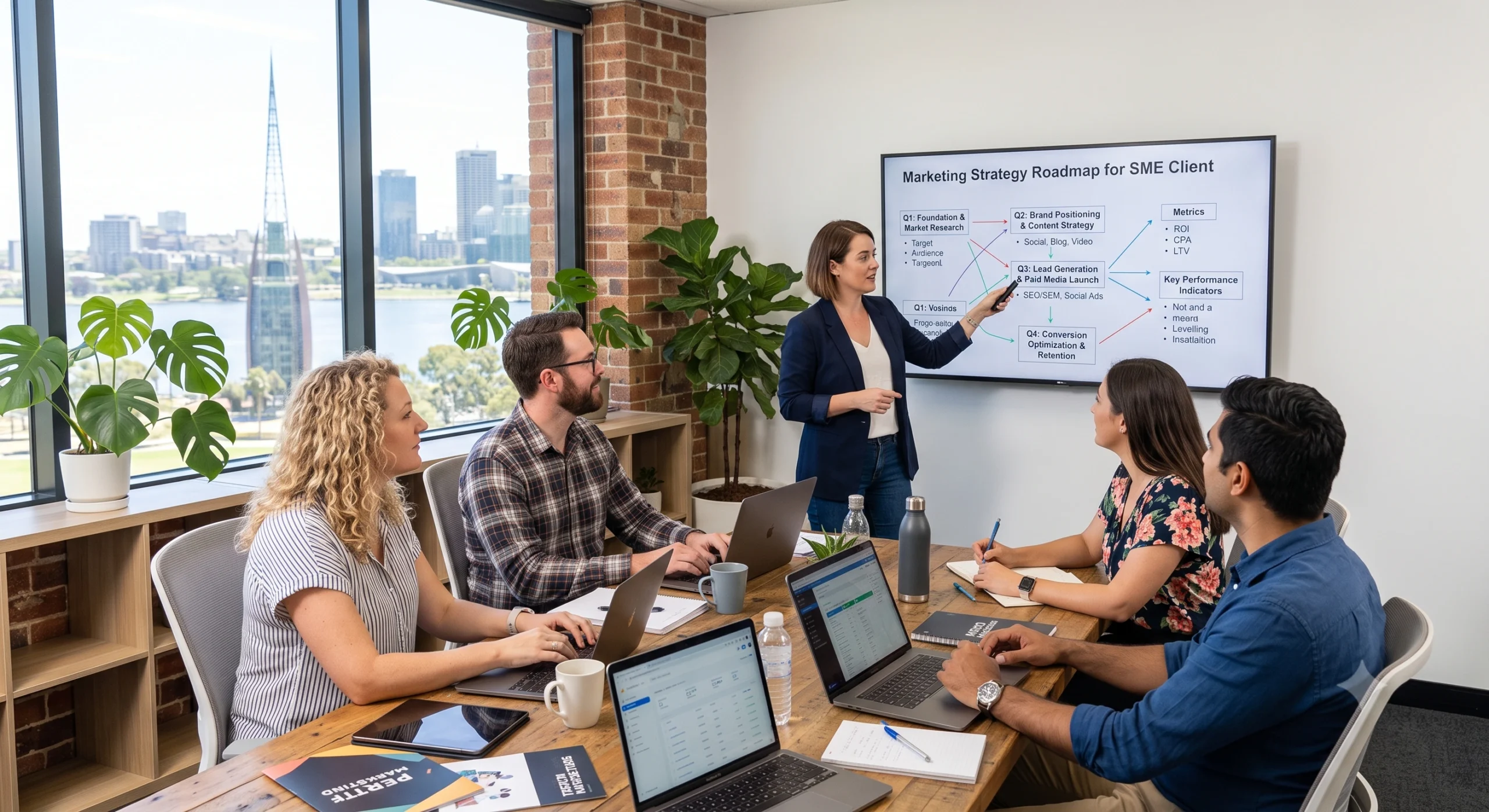 Digital marketing consultants Perth presenting strategy roadmap