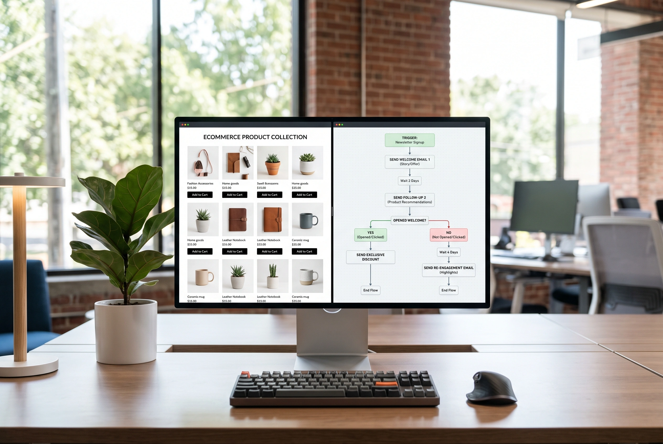 Klaviyo email marketing agency automation flow for ecommerce brand